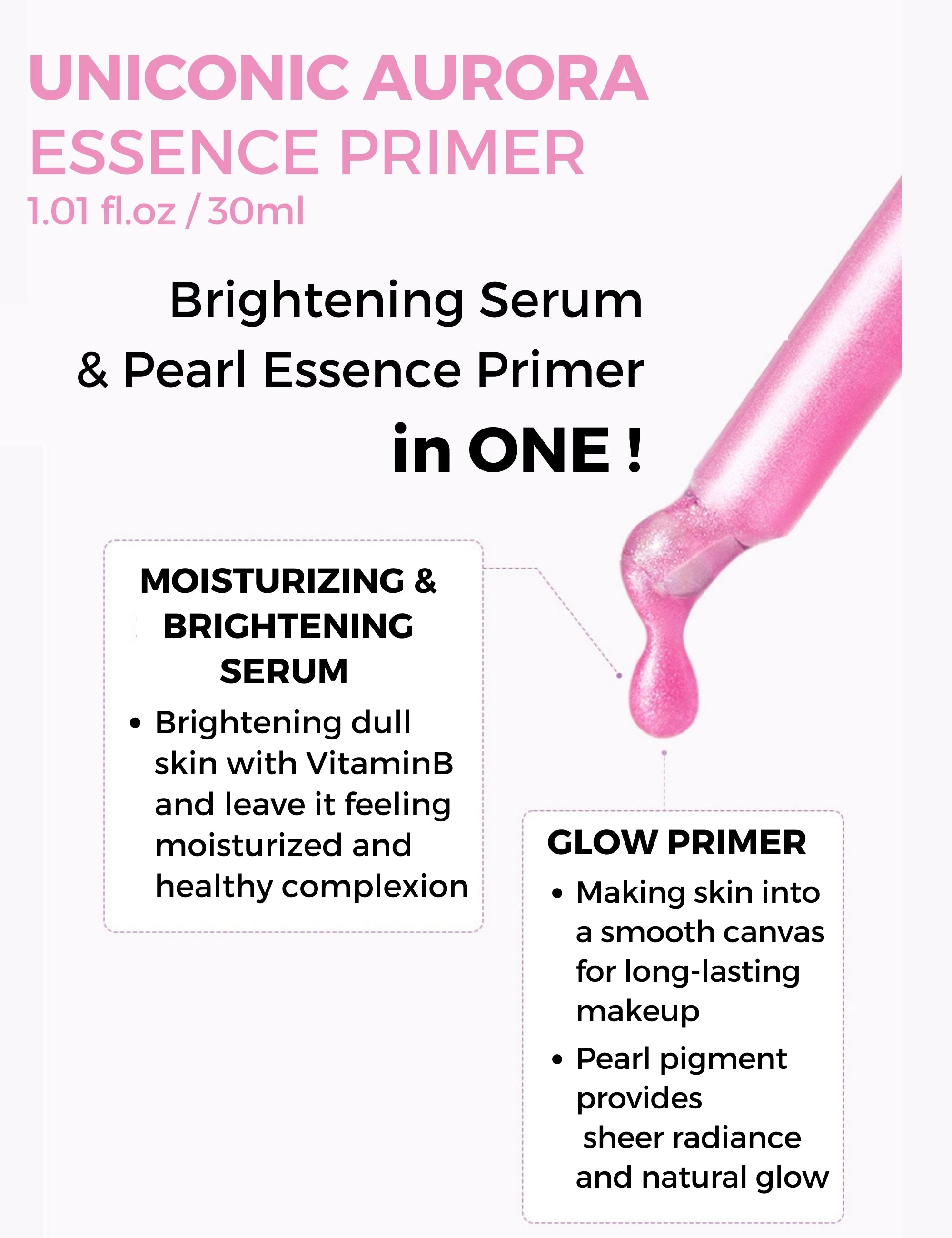 UNICONIC Radiant Hydrating Face Serum to Primer 1.01fl.oz (30ml) - SELF BEAUTY