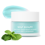 SELF BEAUTY Cool Mint & Rosemary Lip Mask 0.51oz - Vegan, Smooth Texture, Overnight Lip Treatment With Peppermint, Intensive Lip Repair, Cruelty-Free 14.5g - SELF BEAUTY
